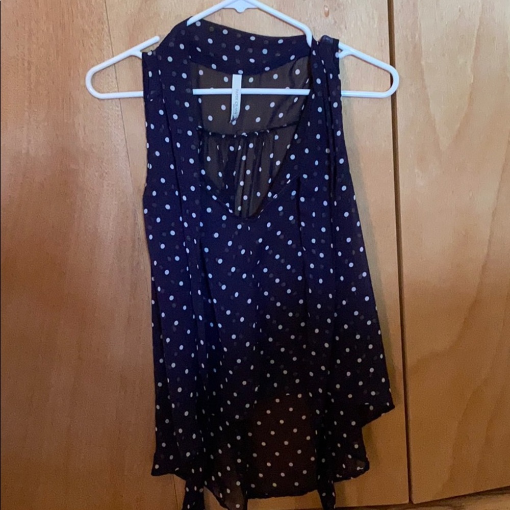 Navy blue loose fitting tank top